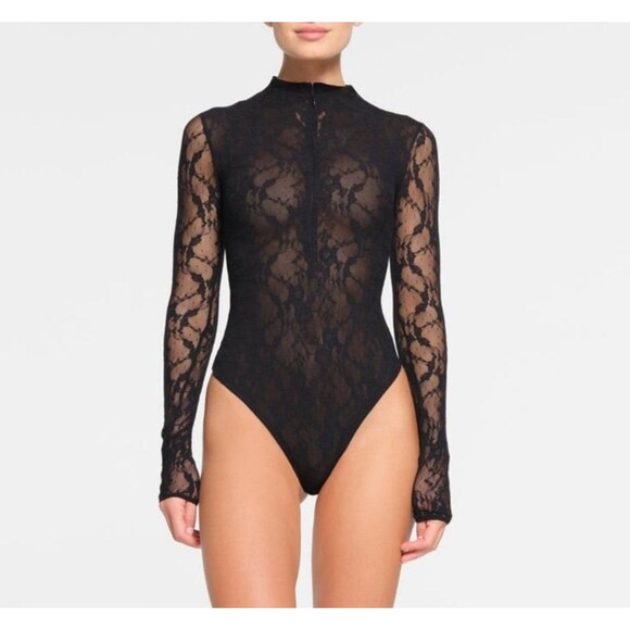 Skims stretch lace long sleeve Bodysuit - Picture 2 of 5